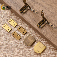 Brass 1-inch hinge hardware folding small hidden hinge 95 degree seven-character hinge wooden box lock jewelry gift box box buckle