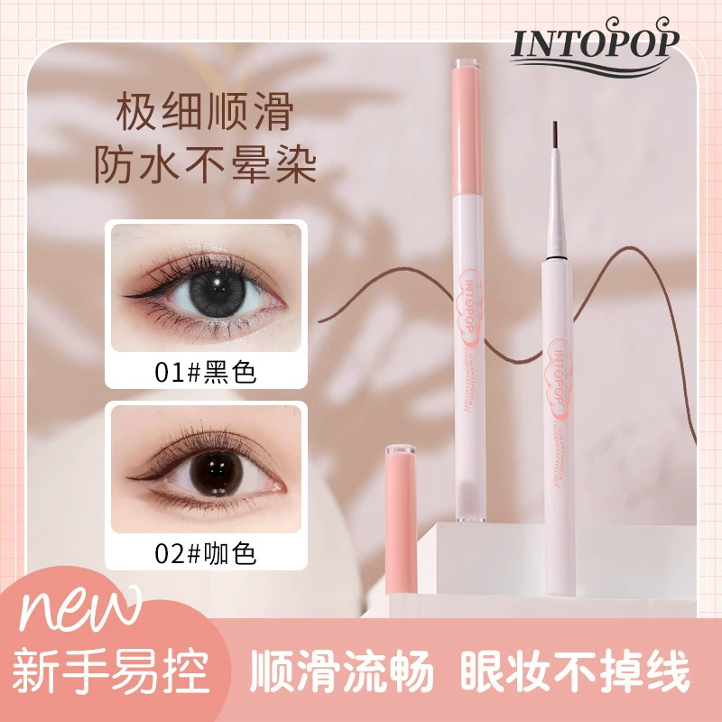 INTOPOP Slim, окрашенная, гелевая подводка для век с плоским стержнем, плавно формуется, против царапин, не слипается, стойкая подводка для макияжа для женщин