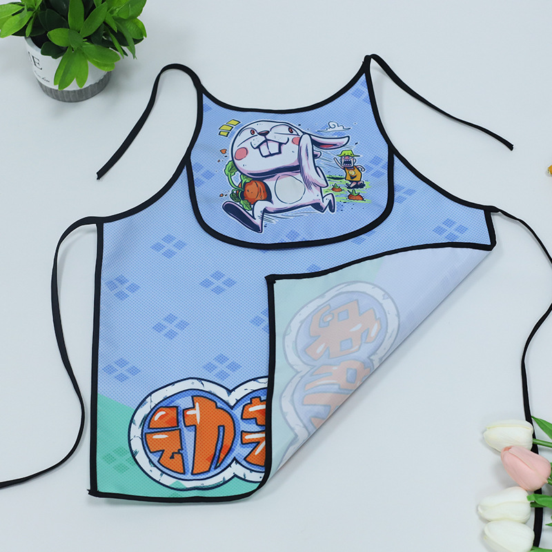 summer children's cartoon waterproof bib for food