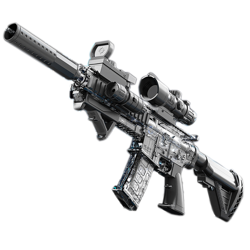 Transfronterizo 2025 nueva pistola de agua de explosión eléctrica pistola de juguete simulación niño niño rociado batalla M416 agarre de agua