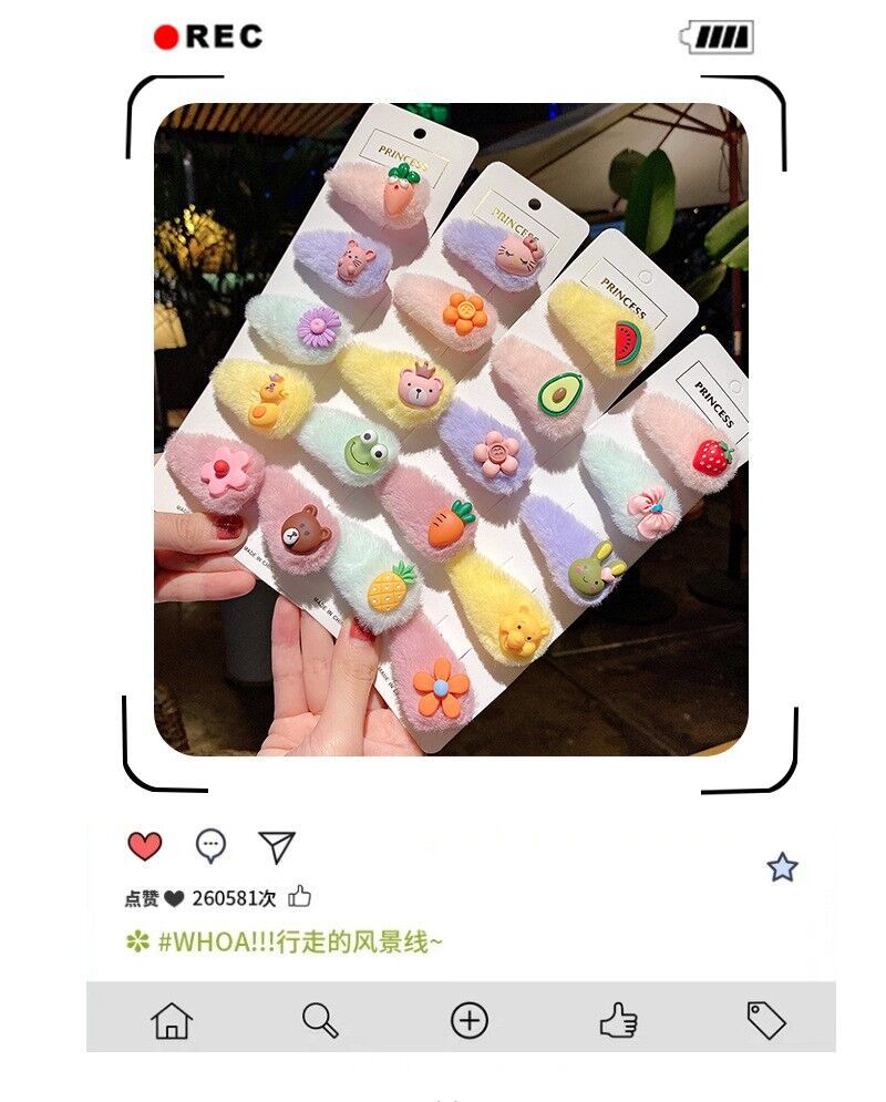 plush cartoon hairpin