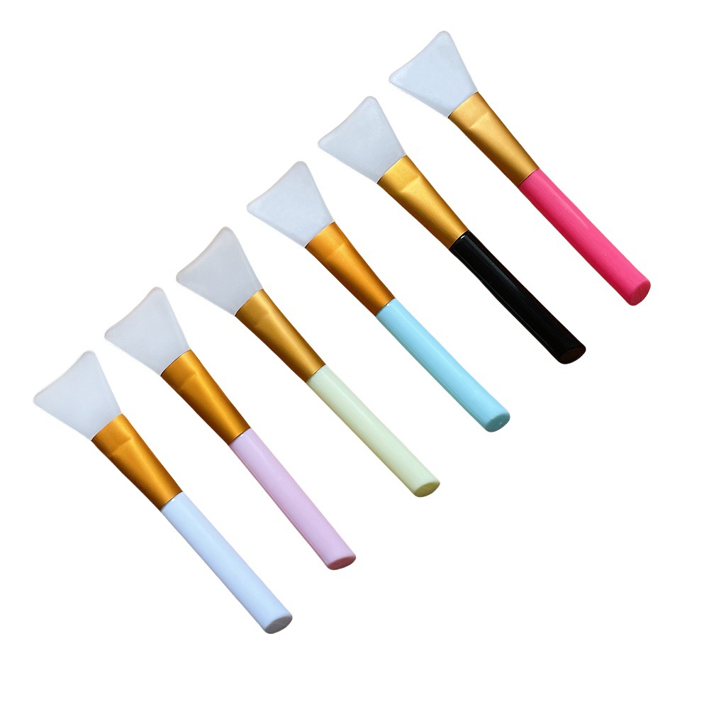 Stok Makyöz Fırçası Beyaz Sap Pembe Sap Yumuşak Kıl Makyöz Fırçası Silikon Makyöz Fırçası Çamur Masken Fırçası Aplikatör Ağartma Fırçası
