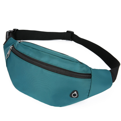 Sports outdoor waist bag, portable shoulder cross-body bag, fashionable solid color large-capacity chest bag for men and women, mobile phone coin purse