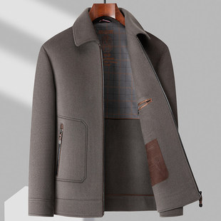 Explosions 100% wool new detachable down liner tooling double-sided wool coat