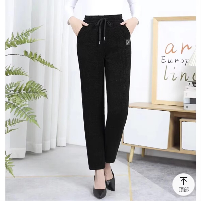 Women's Plus Size Casual Pants, Dollar Model, Drawstring Waist Jogger Wool Sweatpants, Autumn Cargo Pants Women's Plus Size Casual Pants, Dollar Model, Drawstring Waist Jogger Wool Sweatpants, Autumn Cargo Pants
