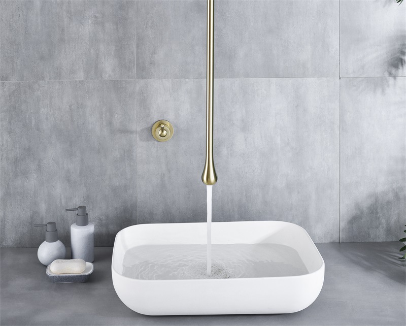 Kaiping Youjia Sanitary Ware Creative water Drop Ceiling Faucet, Suspended ceiling faucet, concealed column basin, suspended faucet 30593 undefined