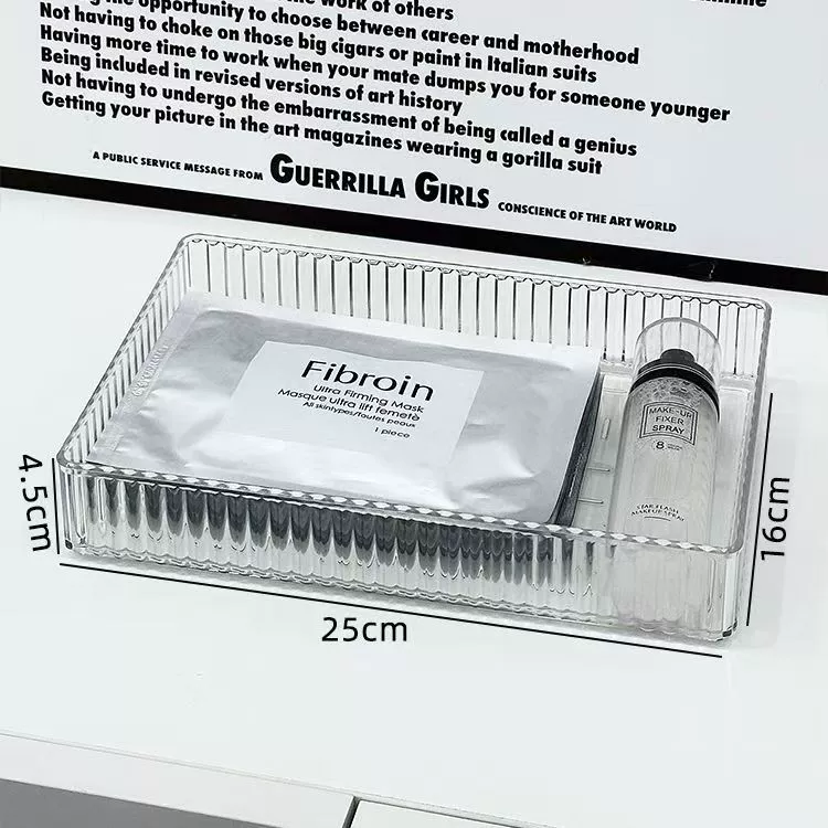 Acrylic Storage Box Organizer, Transparent Drawer Tray, Stackable, Sizes S–XL (8×8×4.5 cm S)