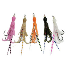 夜光铁板串钩仿生鱿鱼假饵钩双钩船钓铁板鳕鱼黑头炎月挂钩