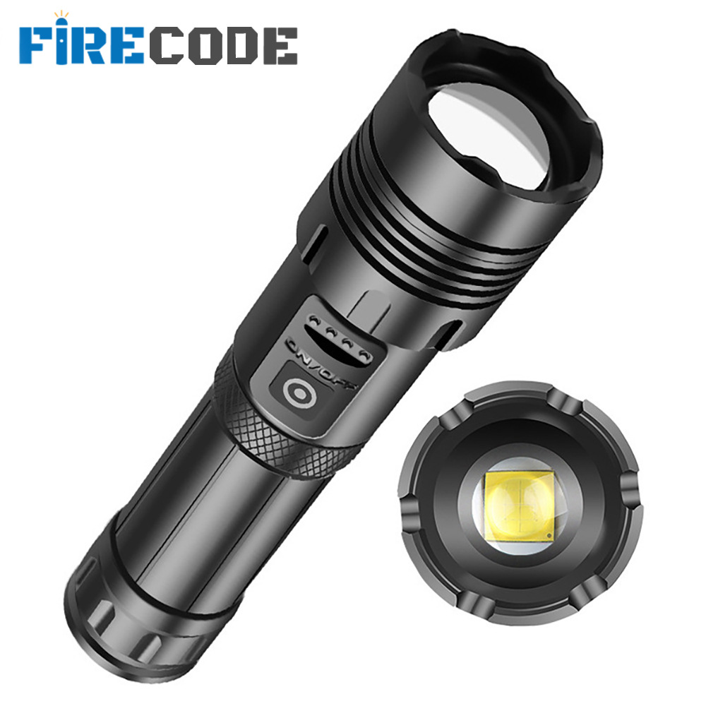 P90 transfronteriza fuerte luz linterna COB luz lateral retráctil USB carga multifuncional hogar al aire libre P70 lámpara de iluminación