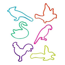 跨境新款純硅膠飛禽動物橡皮筋卡通手環 兒童識記教學DIY彩色發圈