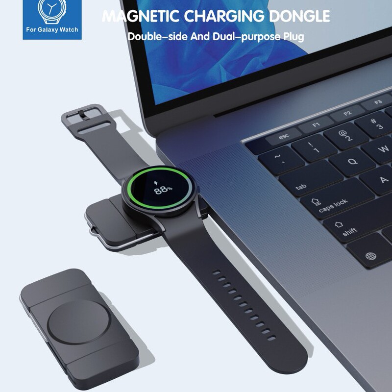 Cross-border new dual-interface USB TYPE-C magnetic watch charging base for GalaxyWatch watches