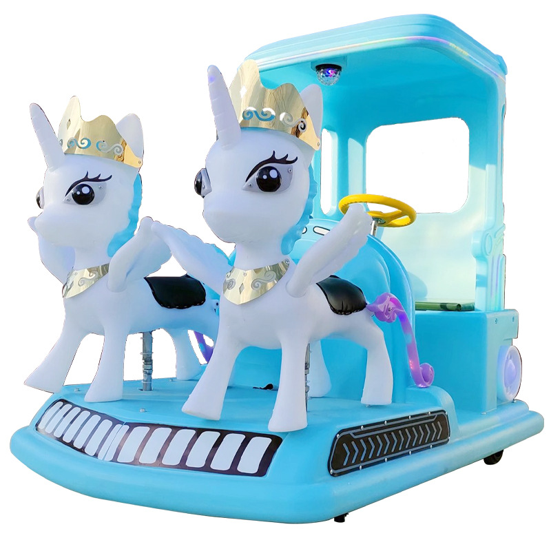 Niños Shuang ciervo parachoques eléctricos luminosos de doble coche de atracciones al aire libre plaza centro comercial puesto de fábrica de equipos de atracciones