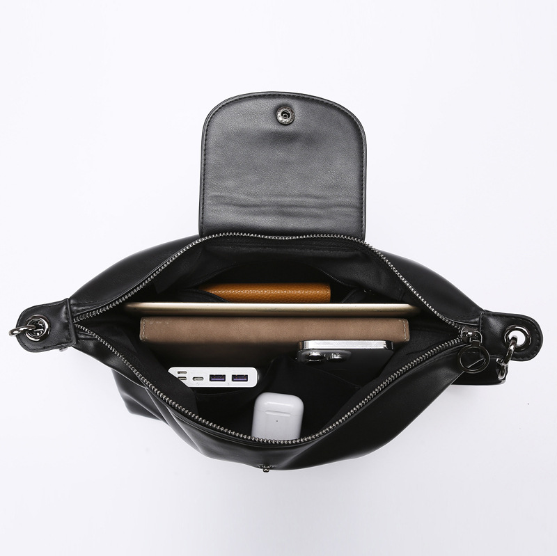 Cross-Border Soft Leather Tote Bag For Women, Fashion Simple Commuter Shoulder Bag, Versatile Large Capacity Crossbody Bag - Thumbnail 3