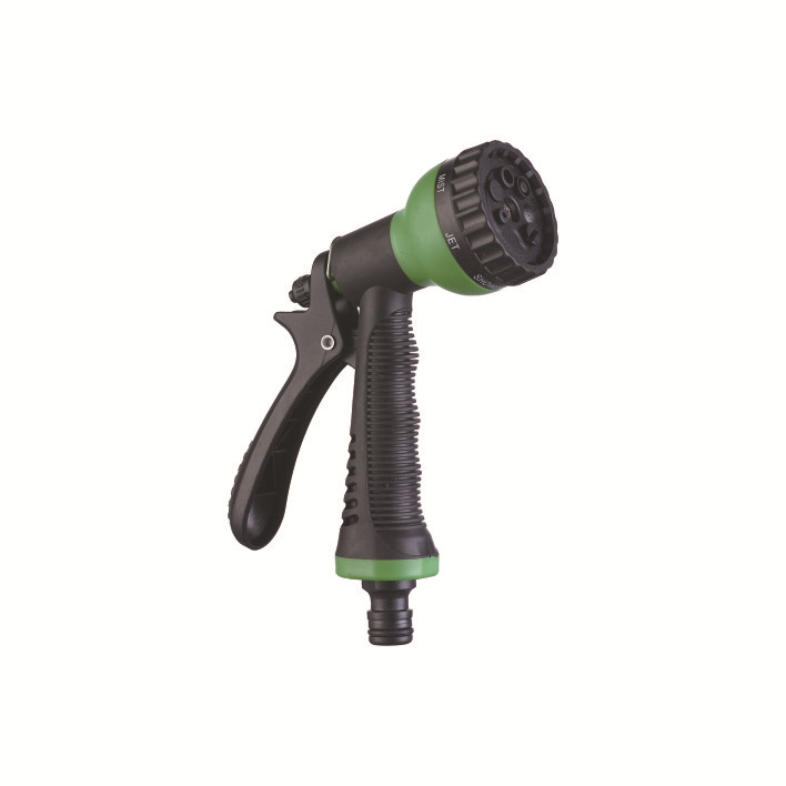 TPR包胶七功能园林水枪 家用洗车 浇花水枪 伸缩水管高压水枪