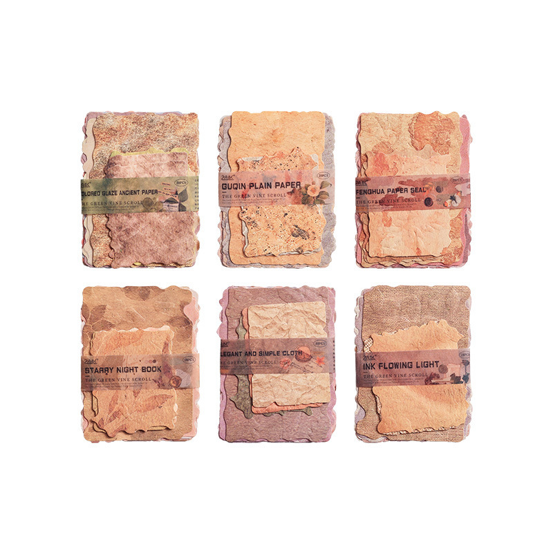 Papel de cuentas de mano antigua de vidana verde DIY material de decoración paisajística material no adhesivo de notas de cuentas de mano
