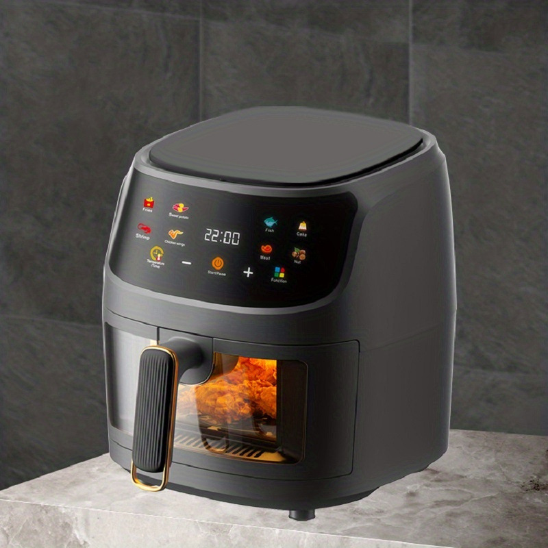 1.59gal Large Capacity Colorful Touch Screen Air Fryer Transfronterizo