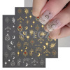 Three dimensional sticker for manicure, adhesive nail stickers solar-powered for nails, 3D