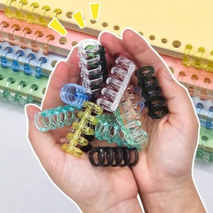 ✅ 5-Hole Binder Binding Ring Segmented Transparent Binding Buckle Multi-Hole Loose-Leaf Paper DIY Plastic Clip Ring Book Accessories