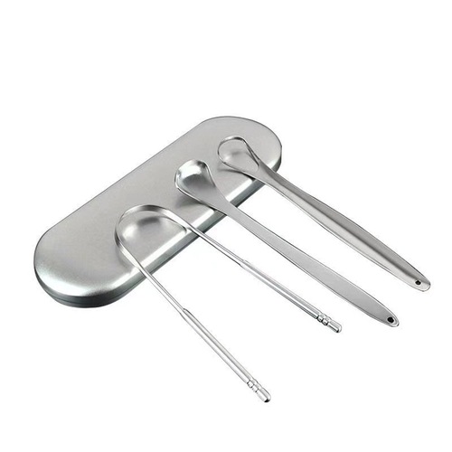 Stainless steel tongue scraper, oral tongue scraper, adult bad breath tongue scraper, U-shaped tongue scraper