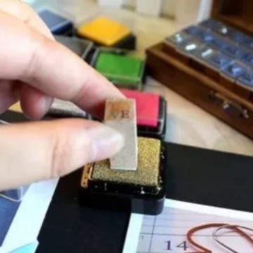 Creativo de secado rápido sello cuadrado 3*3 mesa de impresión de aceite de impresión de color dedo del bebé pintura almohadilla de impresión papelería