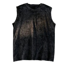 H 35268 Heavyweight Washed Blank Vest ���ɹ�汳�� ����