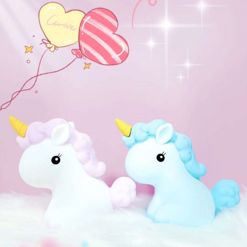 Unicorn Night Light Bedroom Bedside Moon Light Baby Baby Feeding Eye Protection Sleep Children Pat Table Lamp