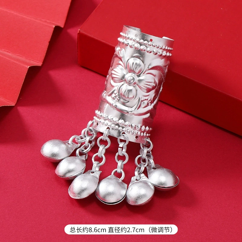 Украшение для волос ханфу с кисточкой, тиснение серебристого тона, стили сливы/сорока/веер