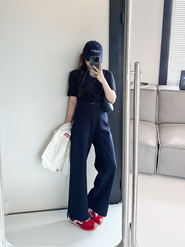 Lu同款高品质Softstrme珠地裤直筒阔腿裤女显瘦舒适百搭休闲长裤|undefined