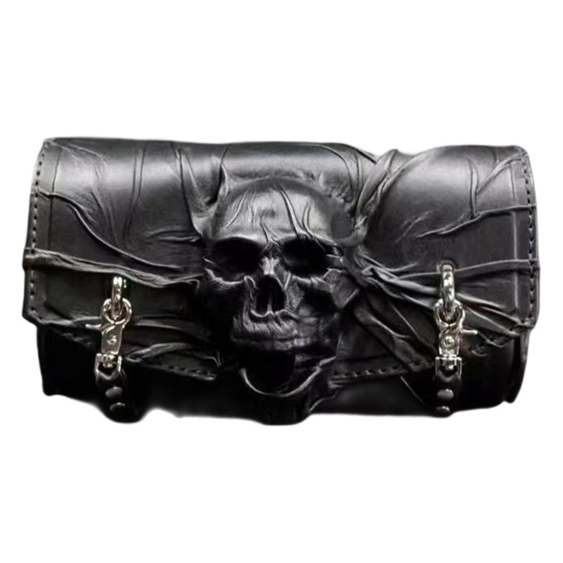 Transfronterizo nuevos hombres creativos bolsa de cintura de almacenamiento de cuero cráneo horror elemento accesorios de Halloween llevar a cabo
