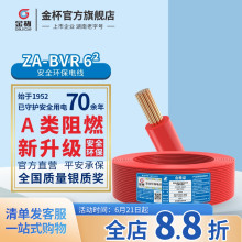 金杯电线ZA-BVR阻燃电线铜芯多股软线 10米价 零剪定 制产品