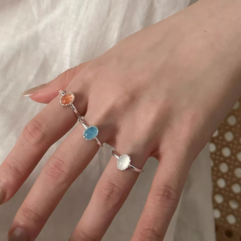 Exquisite Layered Moonstone Open Ring For Women Designer Style_voghion.com