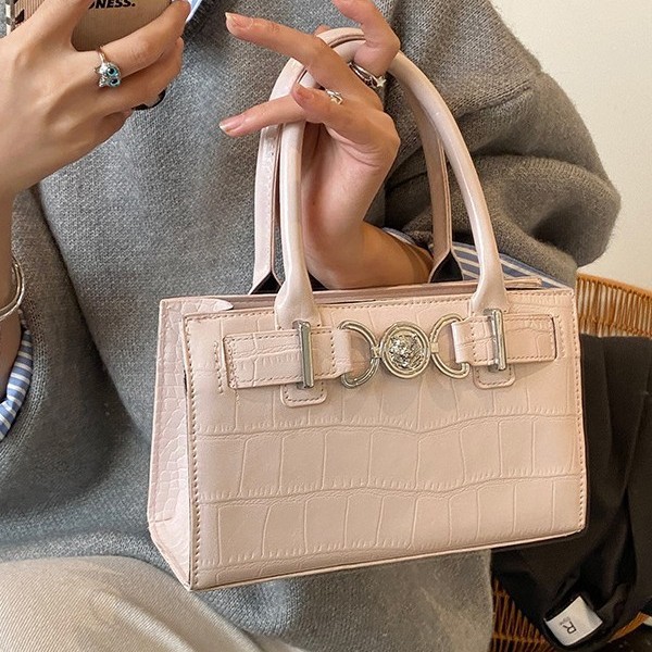 许妍赵露思同款打人包2025新款头层鳄鱼纹牛皮手提包单肩斜跨包女