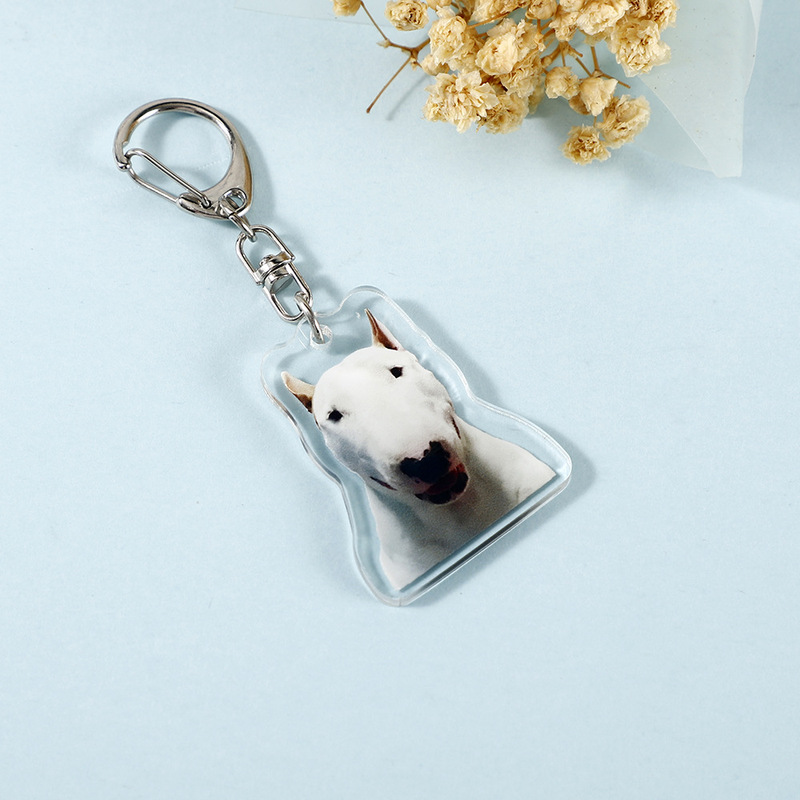 卡通宠物周边狗狗头像亚克力钥匙扣爱犬系列钥匙链情侣挂件装饰|undefined