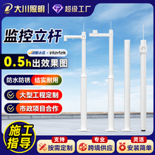 分段式监控立杆监控支架防腐蚀组合监控杆户外摄像头小区道路立柱