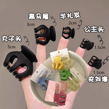 小抓夹发量少侧边夹刘海夹高级感半扎发后脑勺高马尾南瓜发夹发饰