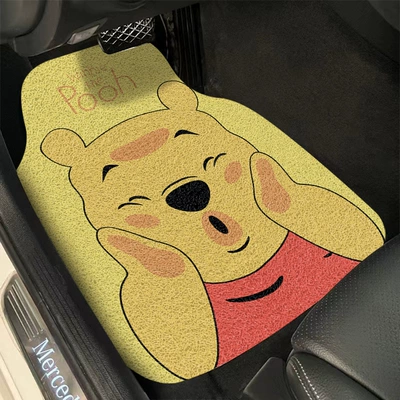 Universal Foot Pad – Cartoon Animation Car Silk Loop - poodle-face-winnie-the-pooh-4562cm-wire-ring-front-seat-a-piece