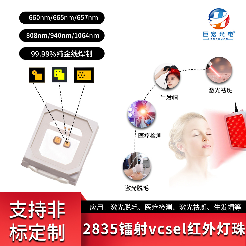 2835���������660/810/940/1064nm����ñ��ë��VCSEL�������