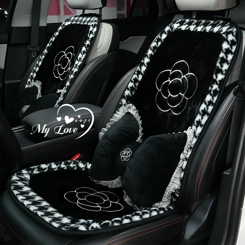 Зимняя плюшевая автомобильная подушка высокого уровня ощущение камелии тысячи птиц