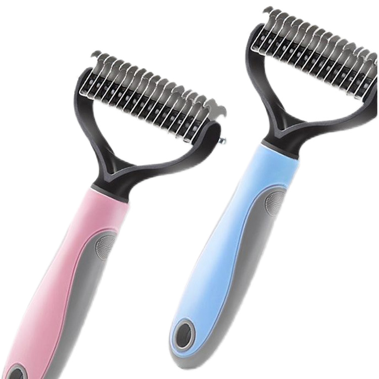 애완동물 매듭 빗 핑크