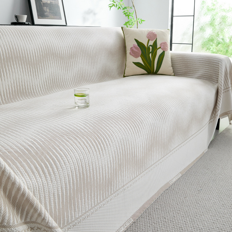 Toalla de tela para sofá de seda de hielo con sensación fresca 2025 nueva funda de sofá de verano cubierta de sofá antideslizante estera de liberación de arena