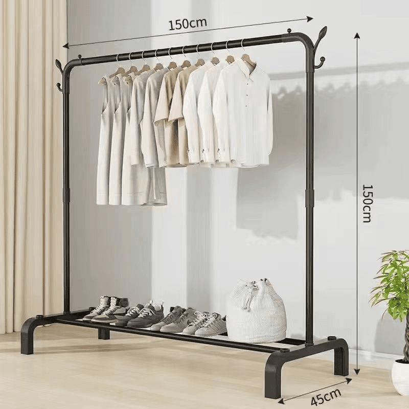 percha de ropa doméstica piso vertical engrosado y engrosado estante de almacenamiento dormitorio balcón una sola fila doble fila percha de ropa