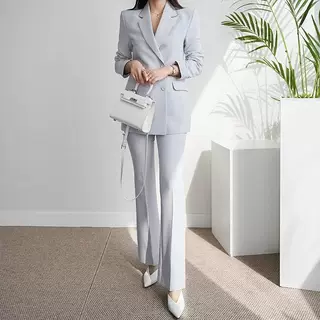 2025春秋新款白色高端西装套装女职业装气质女神范正装休闲套装女