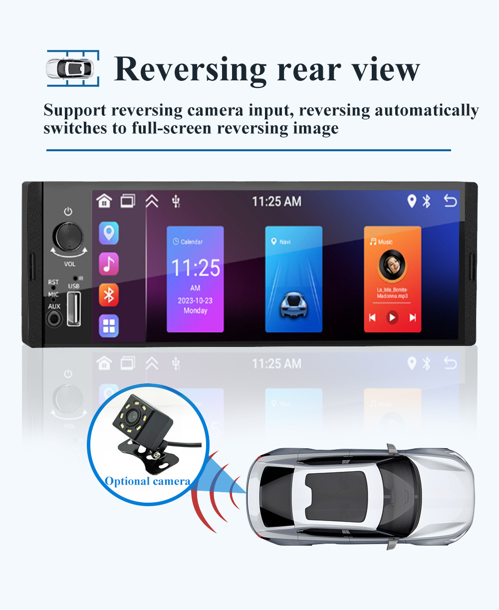 Hot Selling 6.36inch Car Navigator Smart Car Reverse Image Multimedia All-In-One Bluetooth Android Player