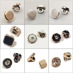 小香风珠光衬衫扣电镀金色银色时尚塑料钻扣珍珠扣女士衬衣钮扣