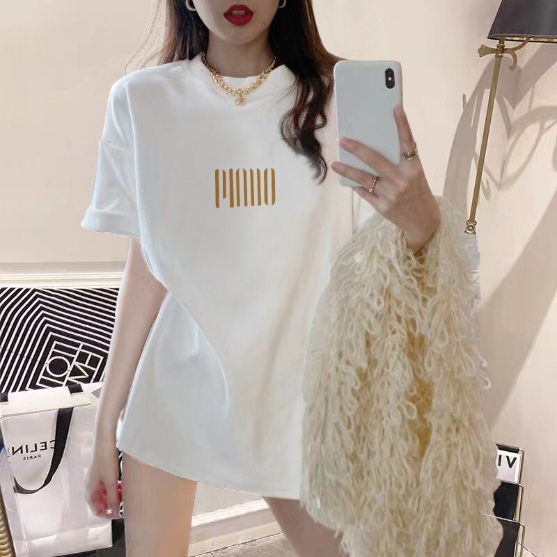 Women's cotton American-style vintage vertical stripe printed short-sleeved T-shirt summer design loose Hong Kong style retro Top Fashion