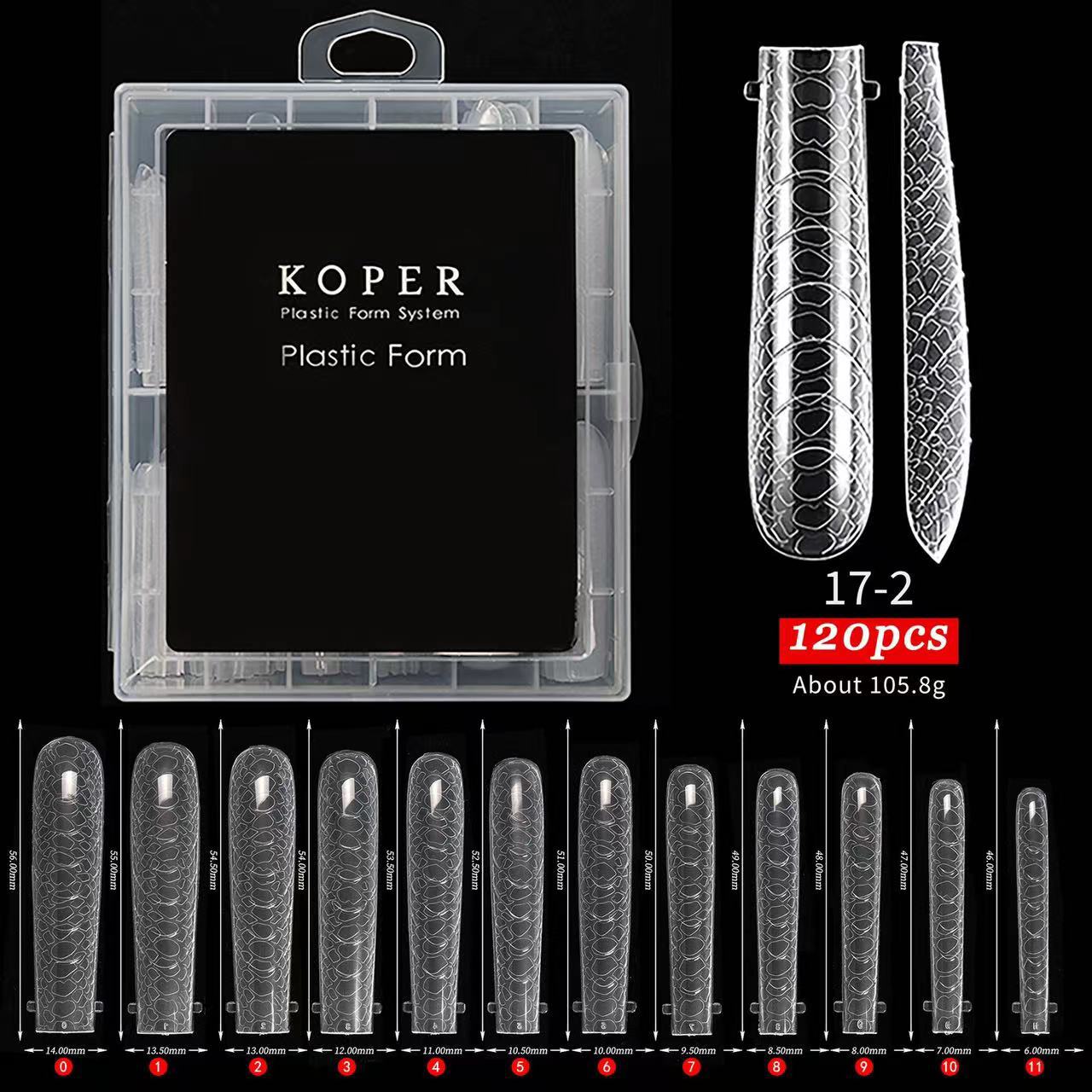 Patrón de uñas transfronterizas cristal molde de uñas cristal extensión sin soporte de papel fototerapia rápida extensión de uñas 120 piezas en caja