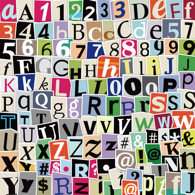 200 Pieces of Numbers and Letters Symbols, Handbook Stickers, Kidsren's Stationery, Water Cups, Mobile Phone Cases, Notebooks, Waterproof Stickers
