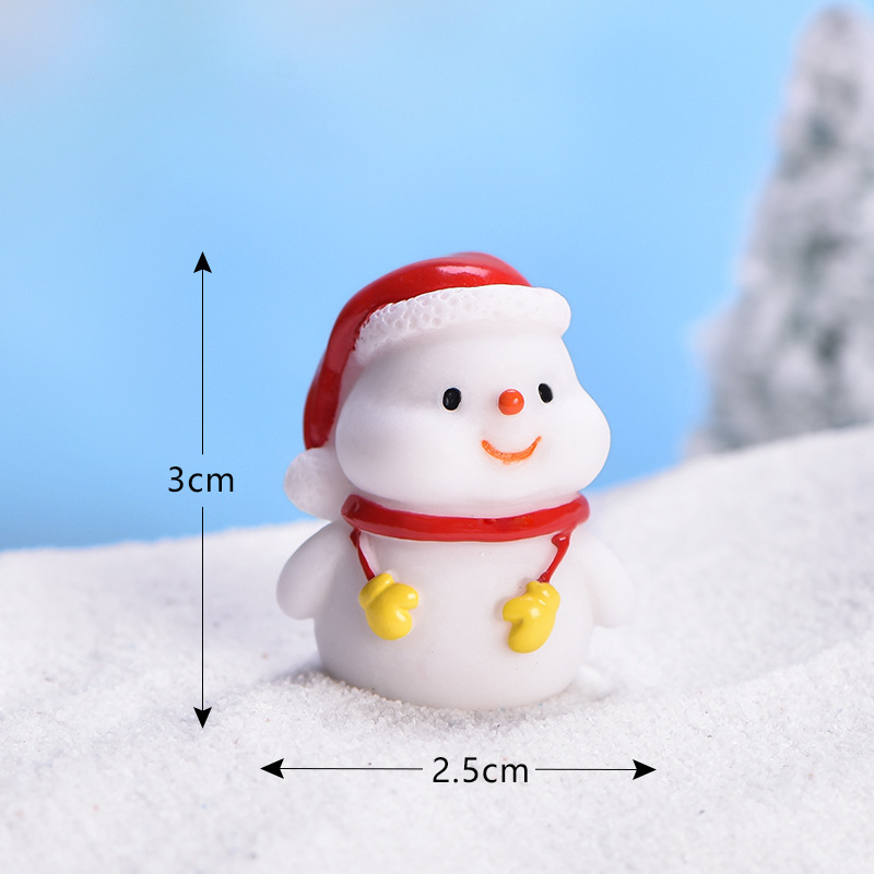 雪だるまマイクロ風景 DIY 装飾雪の装飾品新しいサンタクロースかわいいアシカクリスマス装飾品|undefined