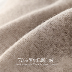 Autumn and winter outdoor warm gloves for women's cycling touch screen solid color velvet windproof and cold-proof cashmere gloves