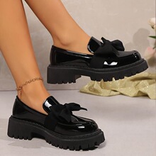 H 29290 Thick Sole Bow Loafer Shoes ���������ָ�Ь �羳ר